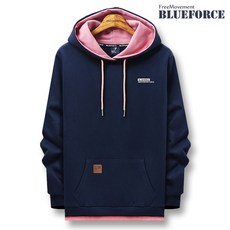 BLUEForce 男女共用 Loeon 層次連帽T 情侶長袖T恤 團體服 家庭T恤 連帽T