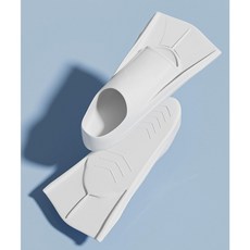 오션킷 오리발 숏핀 프리다이빙 스노쿨링 수영 실내 수영장, 화이트