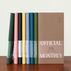 [llon몰] 2026 오피셜 열두달 먼슬리다이어리 B6 2026다이어리, 네이비
