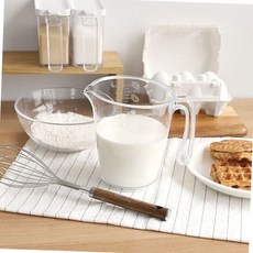주방 요리 베이킹 투명 계량컵 손잡이 비커 1000ml 주방소품 투명계량컵 눈금컵