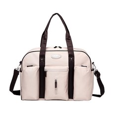 Colorland 多功能媽媽包 肩背包 旅行包, 米白(卡其色)