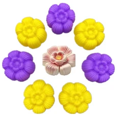 20개/세트 5cm 식품 등급 실리콘 초콜릿 몰드 푸딩 젤리 케이크 꽃 모양 미니 비누 베이킹, 01 55 5cm