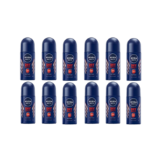 니베아 남성용 드라이 임팩트 48H 롤 온 데오드란트, 12개, 50ml