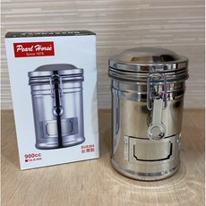 愛洛奇寶馬牌 郵筒型密封罐900cc 白鐵色(不銹鋼) 儲物罐 儲豆罐 乾物罐 粉末罐 TA-S-900, 1個, 900cc