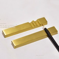 하루샵 황동 고급 금 문진 화선지 붓꽂이 서예용품 책상 장식누름쇠 페이퍼홀더, 황동 문진