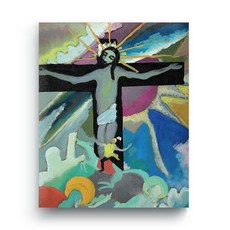 엘티에프티 캔버스 명화 그림액자 - 바실리 칸딘스키 - 십자가에 못박힌 그리스도 (Gekreuzigter Christus), 1. F_캔버스 3호(27cm x 22cm)