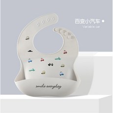 방수 실리콘 아기 턱받이 순면 촉감 이유식 남아 여아 이앓이 아기 촬영 선물 소품 1살, 6-36 months, mini-car, 1개