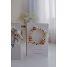 DAY OFF 浪漫花圈卡片 畢業禮物 乾燥玫瑰 乾燥花 手工卡片, 玫瑰花園,不加燈, 1個