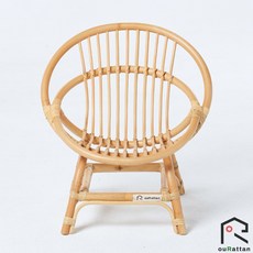 ouRattan 窩籐 日本設計款兒童藤製小圓椅 (通過台灣商檢) 兒童椅/藤椅/幼兒椅/寶寶椅/安全椅, 1個