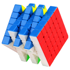 魔域 傲世GTS 六階 魔術方塊 黑色 彩色 速解 無貼紙, 彩色 六色 無貼紙(無磁), 1個