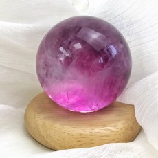 螢石球 6.8cm 江戶紫 白紋漸層 紫漸層球, 1個