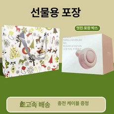 미니 휴대용 선풍기 충전식 핸디 넥스트랩 저소음 쿨링팬, usb, 클래식그린 선물 가방, 기본 색상