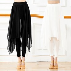 연영과 입시복 현대 무용 발레 공연 의상 트레이닝복 연습복 여성 쉬폰 스커트 팬츠