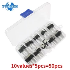 50개 전압 조정기 IC 키트 TO-220 LM317T L7812CV, 01 50pcs-kit-box