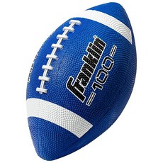 Franklin Sports Grip-Rite 100 고무 주니어 풋볼, 공 1개, 블루/화이트