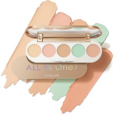 FOCALLURE 골든에이지 5 in 1 멀티 컨실러 팔레트, CC01 LIGHT-CORRECTING, CC01 조명 보정, 1개