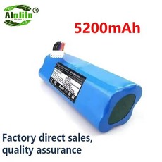 Ecovacs 로봇청소기 배터리 14.4V 6500mAh T8 T5 T10 T9 X1 DX6, 5200mah, 1개, 1개입