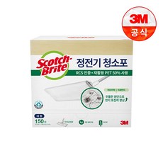 [3M]재활용 PET 50% 사용 정전기 청소포 대형 150매, 1개