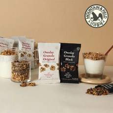 산과들에] 원데이 그래놀라 오리지널+블랙 각 30봉 (총 60봉) 1.2kg 시리얼 아침식사, 각30봉)원데이그래놀라오리지널+블랙, 60개