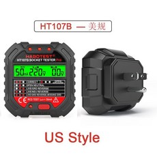 HABOTEST HT107B 多功能數顯插座檢測儀, 1個, HT107B【US美規|英文外貿款】