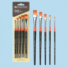 948 구성붓 인조모 5본조세트 디자인 수채화 아크릴 포스터 평붓 미술용품, 1개, 상세페이지 참조