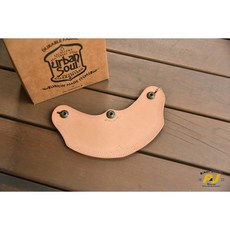 P&J 捷寶 騎士部品 URBAN SOUL 植鞣真皮帽舌 復古騎士風格手工縫線皮革山車帽舌, 原皮色／造型縫線, 1個