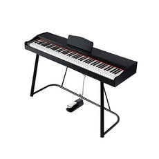 88鍵電子琴 雙藍牙模式 連接耳機靜音彈琴, 黑色, 1箱, LeGemCharr電子琴【入門級】力度+單踏