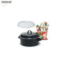 [오늘의택] 냄비 직화냄비 장갑포함 28cm 법랑냄비 고구마굽는냄비