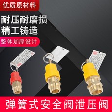 臺南出貨 彈簧式空壓機安全閥 洩壓閥 氣泵安全閥 小紅帽安全閥 無塔供水安全閥 5, 1個, 小紅帽安全閥2分 5公斤