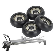 LumiLoom 에어로 필라테스 리포머용 교체용 롤러 휠 4팩 POM 및 스테인리스 스틸 조용하고 쉬운 설치-블랙 176385, 블랙