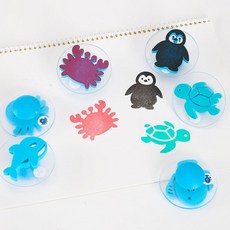 캐스비 아트스쿨 점보 스탬프 도장 찍기 놀이 Arts and Crafts Giant Stampers Easy to Hold Foam Stamps for Kids, 해양, 1개