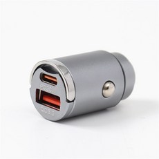 차량용 QC3.0 PD 고속충전 매립형 시거잭 그레이 차량용충전기 시가잭USB