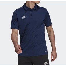 adidas 愛迪達 休閒運動短袖立領Polo衫 海軍藍