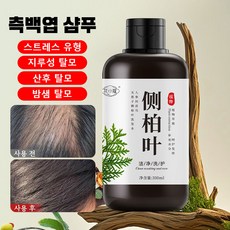 인삼 측백엽 샴푸 탈모방지 샴퓨 산뜻한 오일 컨트롤 샴푸 비듬완화 두피가려움 샴퓨, 측백엽 샴푸 300ml, 3개