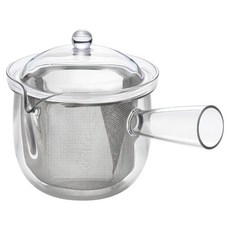 AKEBONO 曙產業 不鏽鋼濾網單柄茶壺, 480ml, 1組, 透明