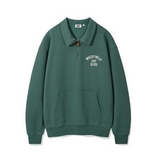 와키윌리 시그니처 타이포 하프집업 맨투맨 그린 364205