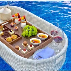 물에 뜨는 트레이 플로팅 수영장 풀장 테이블 풀빌라, 레드 하트(80x80x20), 1개