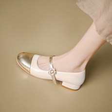 펌프스 통굽 플랫여성 통근 패션 패션 트렌디 데일리 컴포트 로우탑