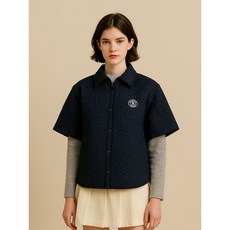 맥케이슨 여성 퀼팅 반팔 패딩 자켓 블랙 MCW4JV733BLK