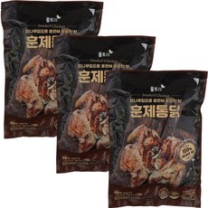 풀토래 냉동 참나무 훈연 훈제통닭, 3팩, 650g