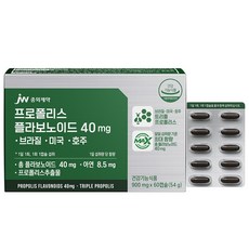 JW중외제약 프로폴리스 플라보노이드 40mg, 60정, 1개