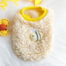 겨울 토끼 새끼 작은 친칠라 자켓 스웨터 기니피그 벨벳 풀오버 동물 의류 따뜻한 마스코트 고양이, 3XS suit 0.1 0.4kg, Yellow B