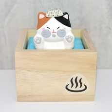 招財貓擺飾 溫泉造型 陶製工藝品 居家裝飾 10.5cm