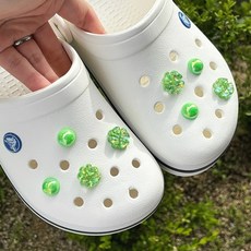 비니빈스 글리터 네잎클로버 진주 신발꾸미기 실내화 파츠 세트 8pcs