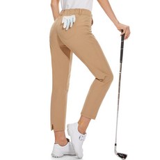 M MOTEEPI 여성용 골프 팬츠 경량 스트레치 작업용 하이킹 포켓 슬림 핏 의류 카키
