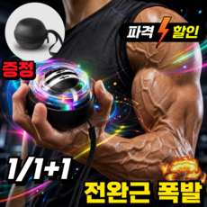 크립볼 자이로볼 전완근 홈트 운동기구 상완요골근 강화 트레이닝 자이로볼 9세대 손목 스트레칭 파워볼, 1개, 블랙