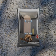 핑거보드 키덜트 스케이트 보드 손가락 보드 나무 데크, 1개, 오리지널 우드 패턴 보드 봉투 없는 휠