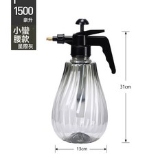 噴壺消毒專用氣壓式高壓澆水澆花家用大灑水壺小型噴霧器瓶噴水壺, 1500ML【小蠻腰款】灰色:如圖所示, 1個