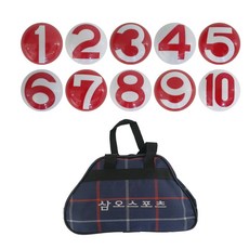 삼오 게이트볼공세트 (10개입) 연습구, 1세트, 빨강+흰색