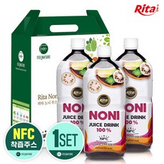 리타 노니주스 NFC 착즙 원액 (1000mlx3병) 선물세트, 1000ml, 3개